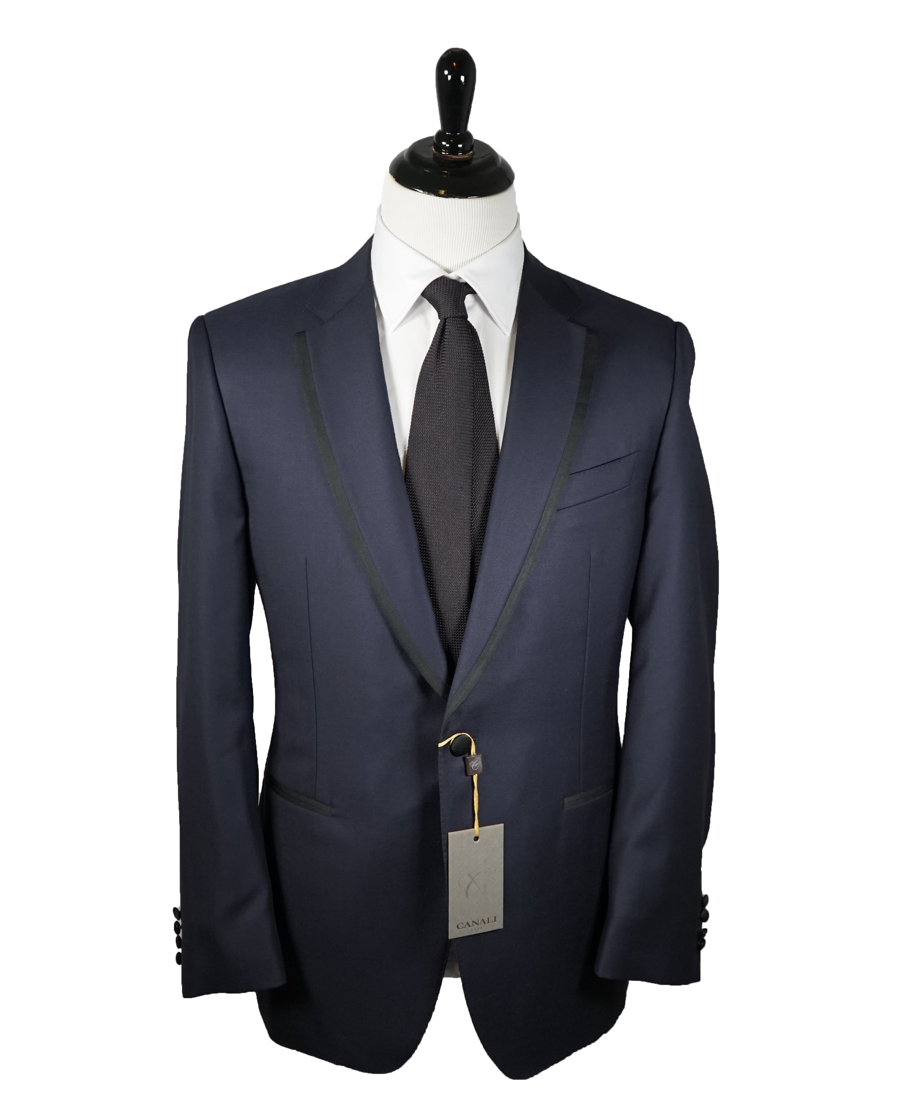 CANALI - Rare Navy Blue Tipped Tuxedo Suit “Water Resistant” Collection - 44R