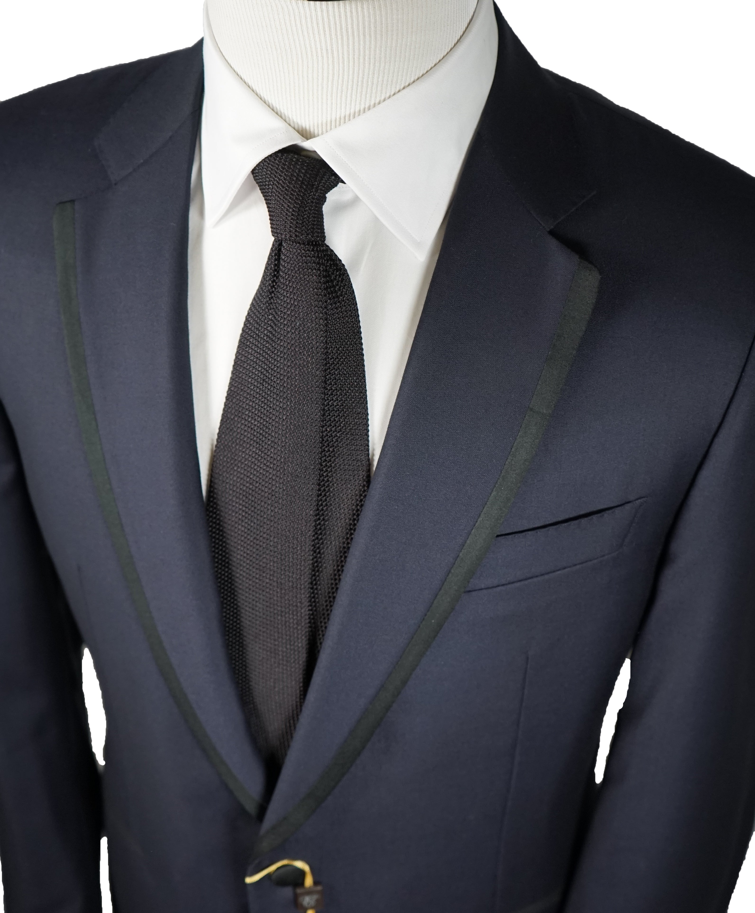 CANALI - Rare Navy Blue Tipped Tuxedo Suit “Water Resistant” Collection - 44R