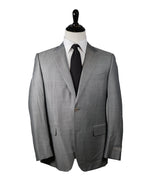 CANALI - Silver Mint Effect Wool Mohair Birdseye “Travel” Suit - 42R