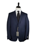 CANALI - Textured Check Blue On Blue Suit - 42R