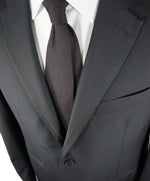 CANALI - Tonal Textured Weave Black Tipped Tuxedo Suit - 44R