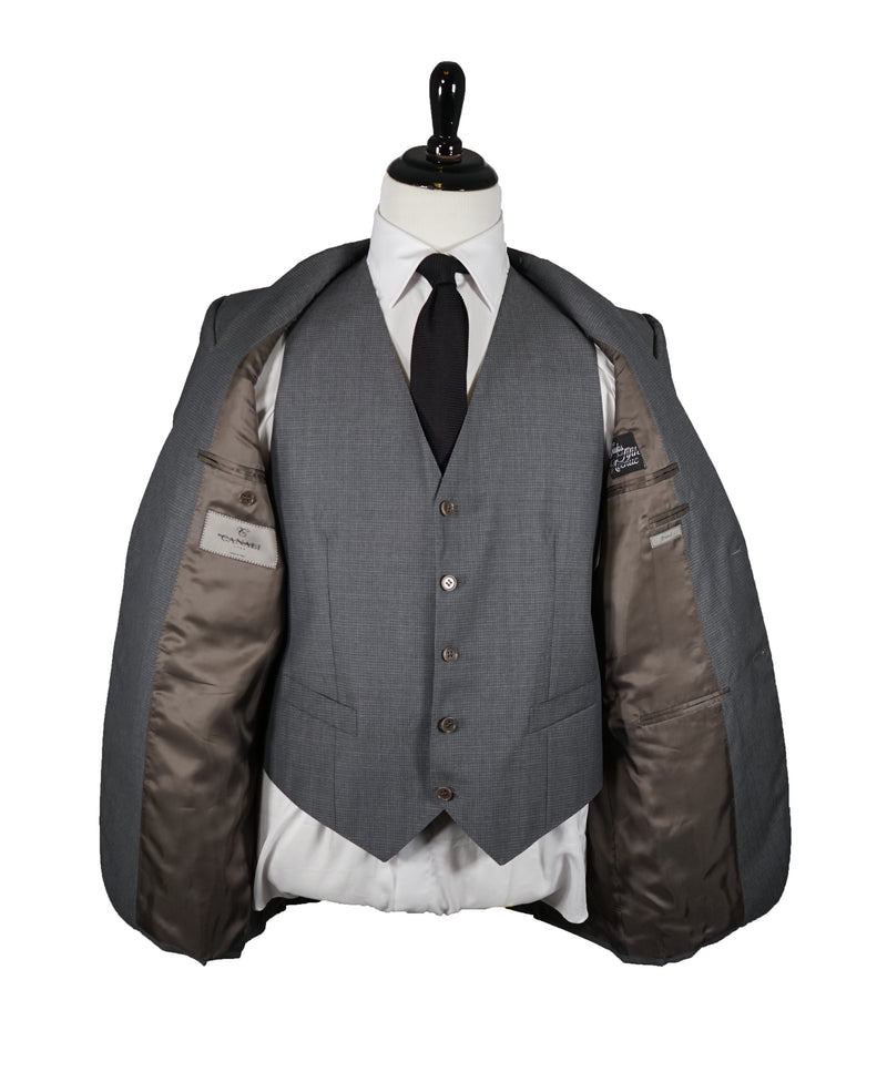 CANALI - Travel 3-Piece MIcrocheck Suit - 40L