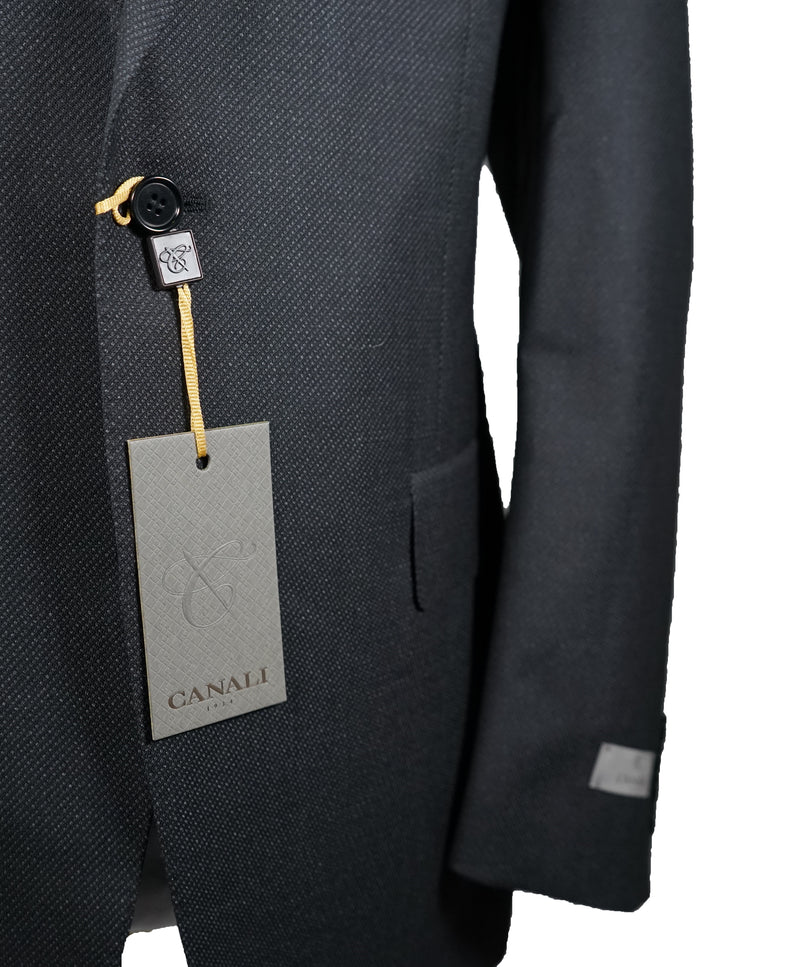 CANALI - Wide Peak Lapel Diamond Weave Textured Suit - 44R