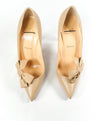 CHRISTIAN LOUBOUTIN - "Madame Menodo" Nude Pumps W Bow - 38