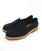 CHURCH'S - “Pembrey" Blue Suede W Contrast Sole Suede Penny Loafers - 13