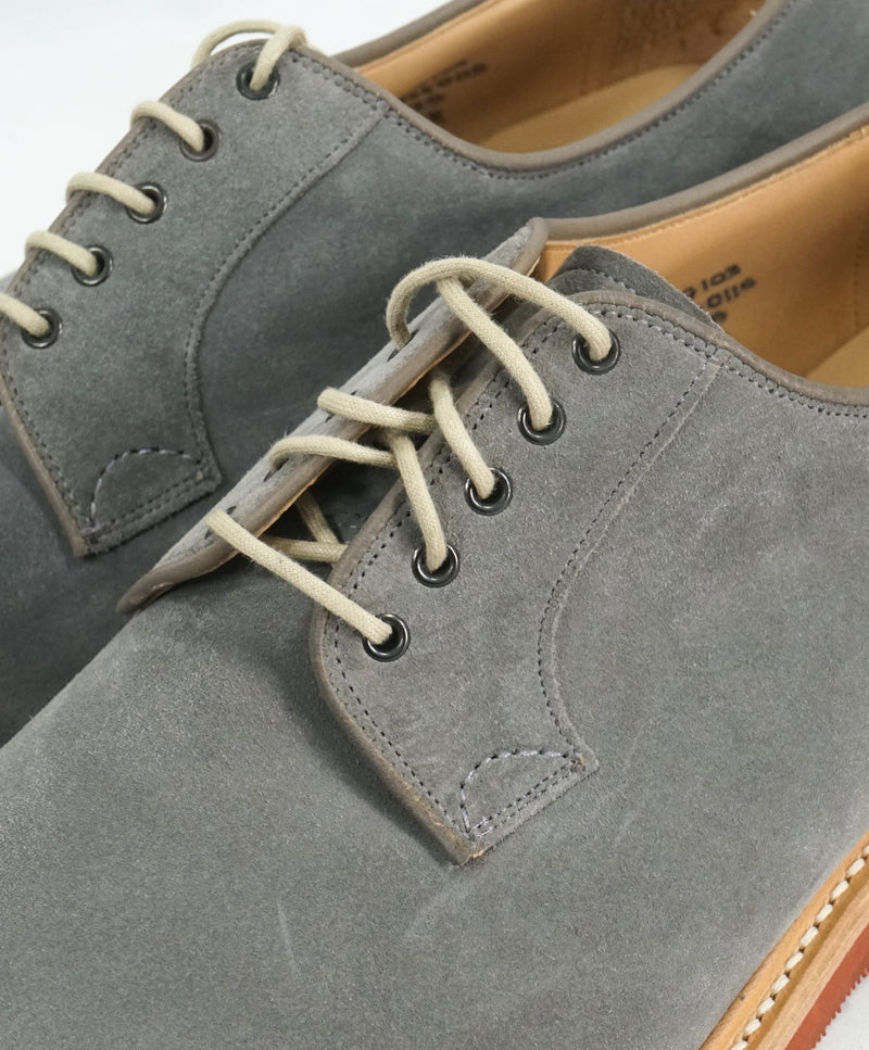 CHURCH'S - “ FULBECK" Gray Suede W Contrast Sole Suede Oxfords - 11.5