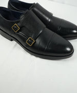 COLE HAAN - "Henry" Black Cap Toe Double Monk Strap Loafers "Grand OS” - 10.5