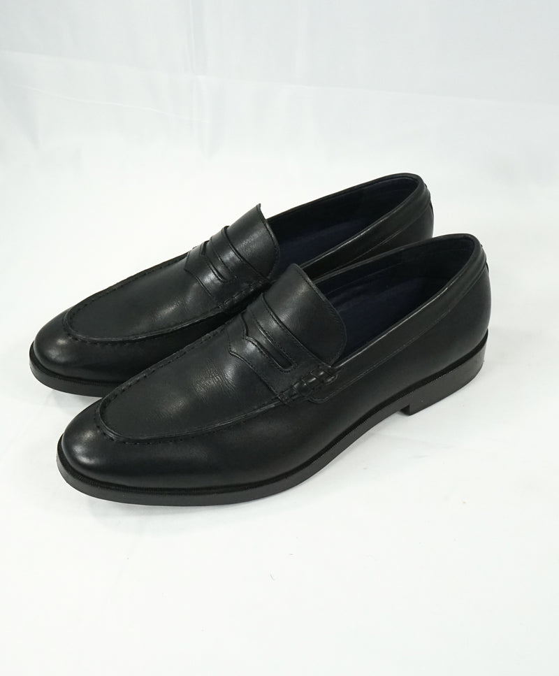 COLE HAAN - Grand OS Black V Penny Loafers - 10.5