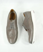 COLE HAAN - Grand OS Gray Leather Brogue Oxfords - 8