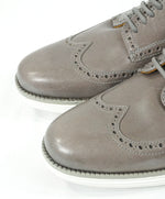 COLE HAAN - Grand OS Gray Leather Brogue Oxfords - 8