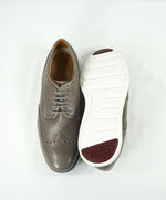 COLE HAAN - Grand OS Gray Leather Brogue Oxfords - 8