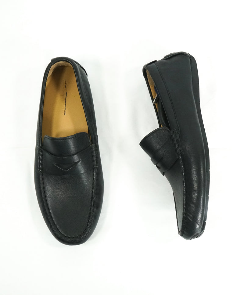 COLE HAAN - "Kelson" Black Padded Insole Penny Loafers - 8