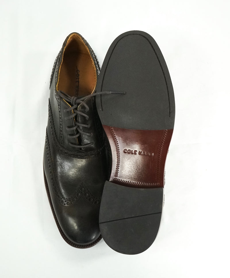 COLE HAAN - "Williams" Gray Leather Wingtip Oxfords Padded Insole - 10.5