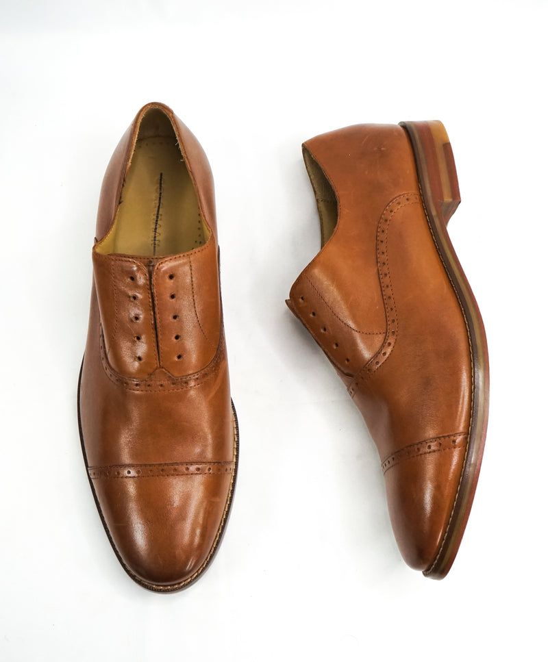 COLE HAAN - Brown Cap Toe Brogue Oxfords Burnished Tips - 10.5