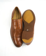 COLE HAAN - Brown Cap Toe Brogue Oxfords Burnished Tips - 10.5