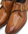 COLE HAAN - Gold Hardware Burnt Tip Single Monk Strap Loafers - 8.5