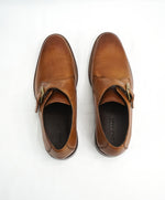 COLE HAAN - Gold Hardware Burnt Tip Single Monk Strap Loafers - 8.5