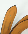 CORTHAY - "ARCA" Burnished Brown/Burgundy Leather Belt Strap -  110CM