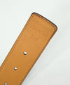 CORTHAY - "ARCA" Burnished Brown/Burgundy Leather Belt Strap -  110CM