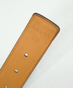 CORTHAY - "ARCA" Burnished Brown/Burgundy Leather Belt Strap -  110CM