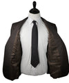 CORNELIANI - Brown & Pumpkin Textured Check Blazer 18,25 Microns Extra Fine Wool- 44R