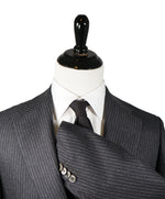 CORNELIANI - Cashmere Blend Gray Chalk Stripe 2-3 Roll Semi-linedSuit - 40R