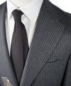 CORNELIANI - Cashmere Blend Gray Chalk Stripe 2-3 Roll Semi-linedSuit - 40R
