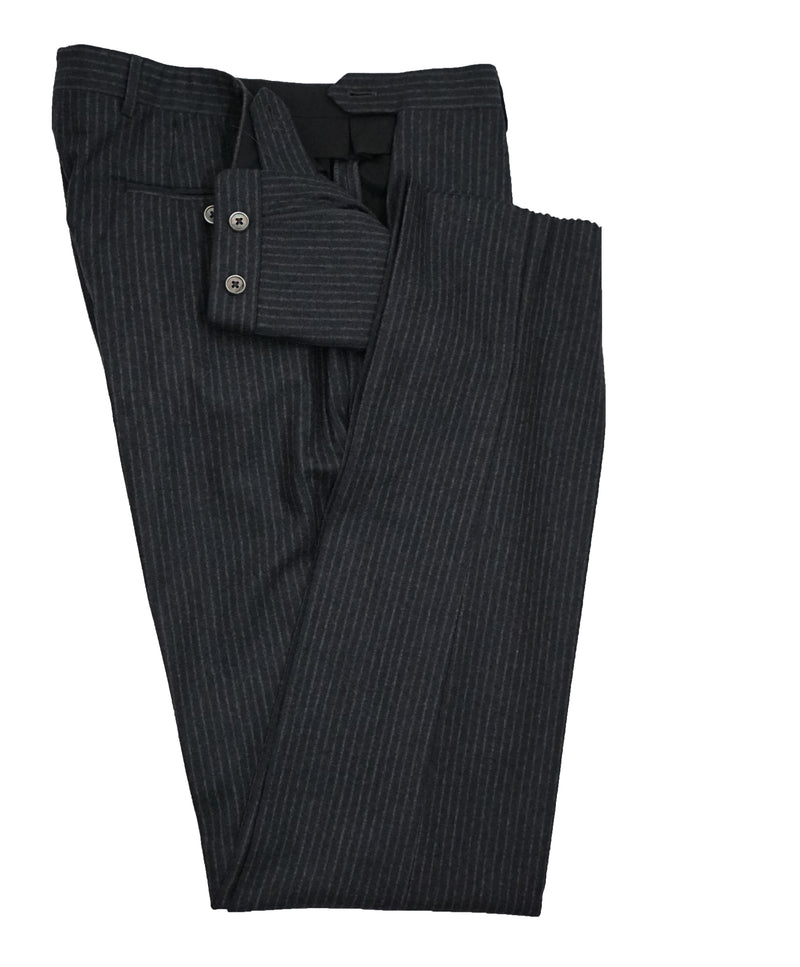 CORNELIANI - Cashmere Blend Gray Chalk Stripe 2-3 Roll Semi-linedSuit - 40R