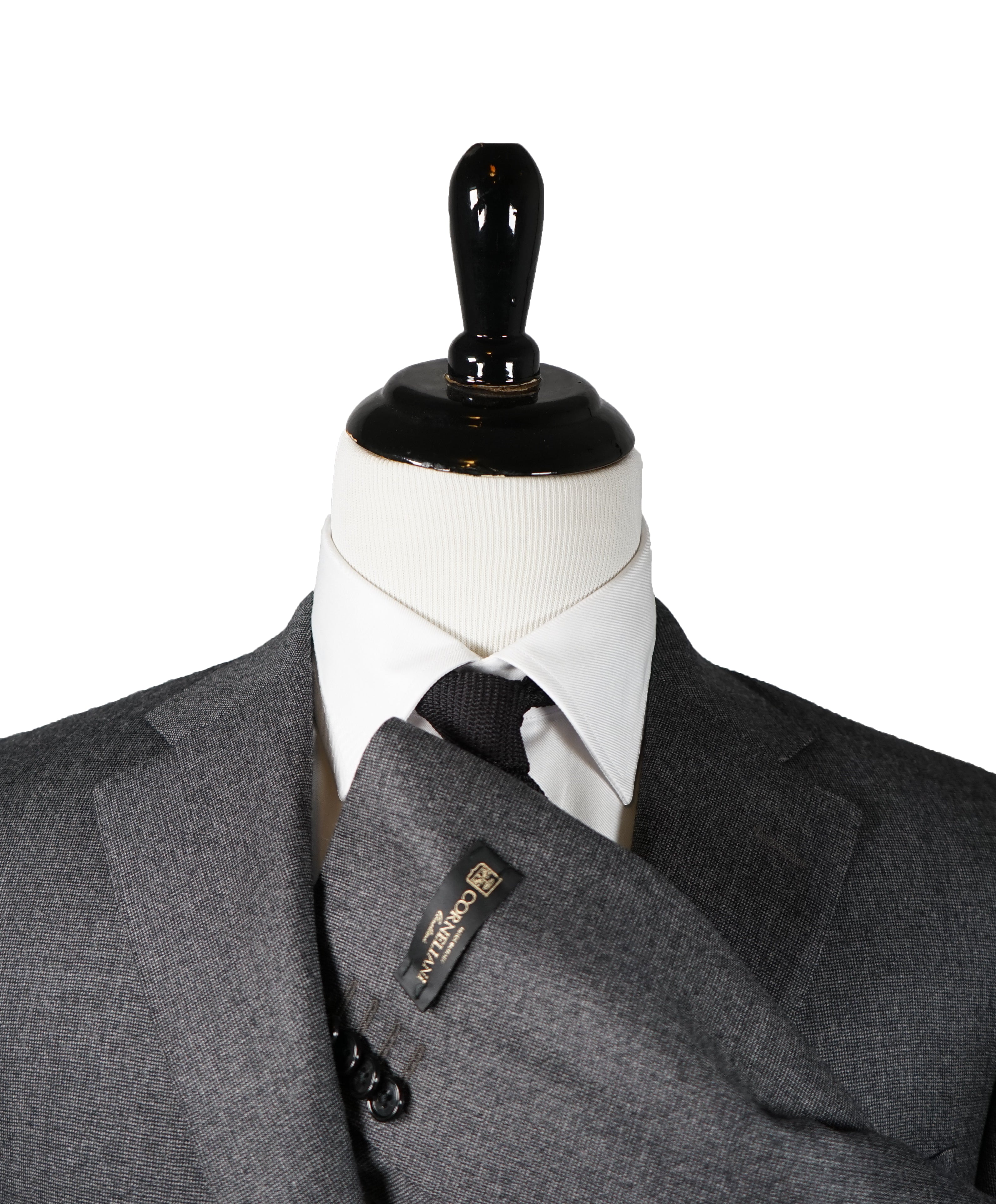 CORNELIANI - Gray Birdseye Textured Suit 18,25 Microns Super 110’s- 42R