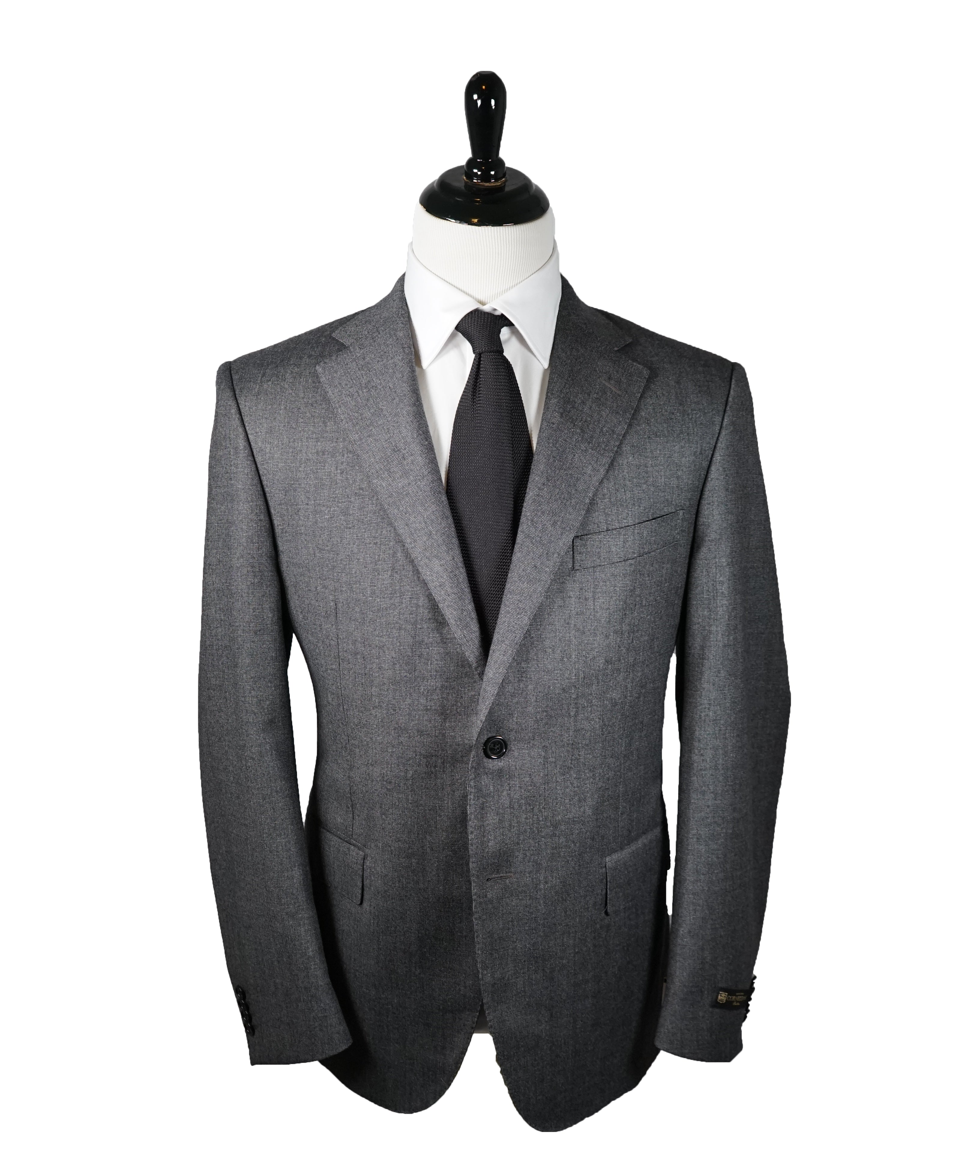CORNELIANI - Gray Birdseye Textured Suit 18,25 Microns Super 110’s- 42R
