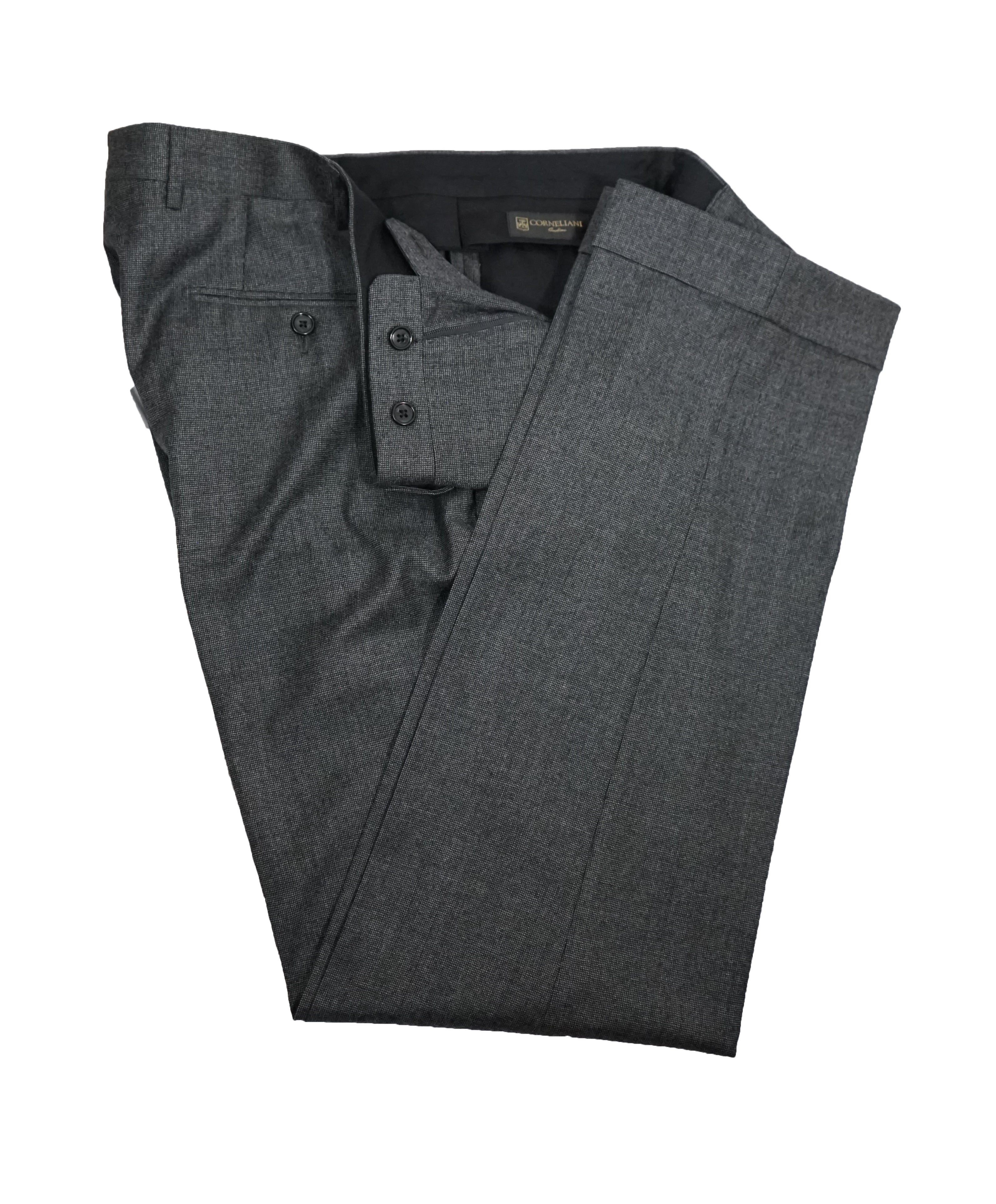 CORNELIANI - Gray Birdseye Textured Suit 18,25 Microns Super 110’s- 42R