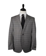 CORNELIANI - Gray & Camel Plaid Suit 17,25 Microns- 42R