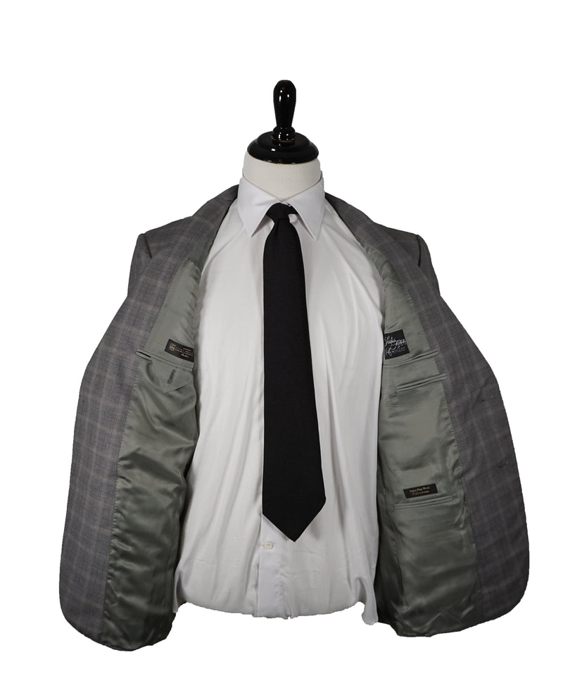 CORNELIANI - Gray & Camel Plaid Suit 17,25 Microns- 42R