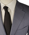 CORNELIANI - Light Blue & Burgundy Stripe Suit 18,25 Microns - 46R