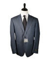 CORNELIANI - Medium Blue Birdseye Textured Suit 18,25 Microns Super 110’s- 44R