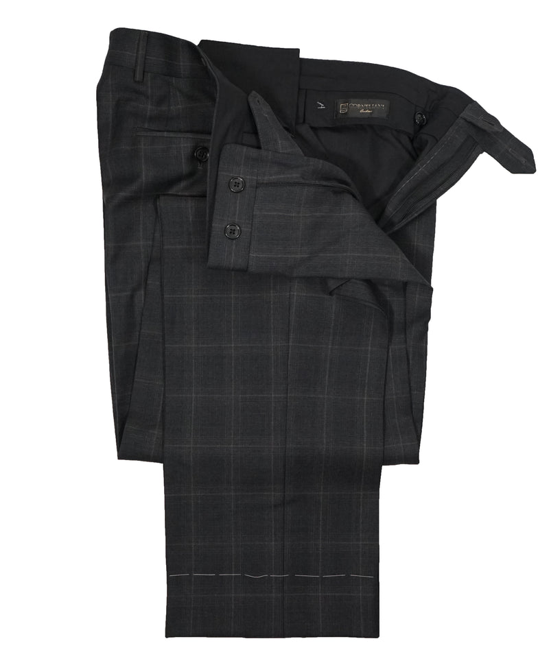 CORNELIANI - Super 16,25 Microns Bold Plaid Gray Suit “Extrafine Wool” - 38R