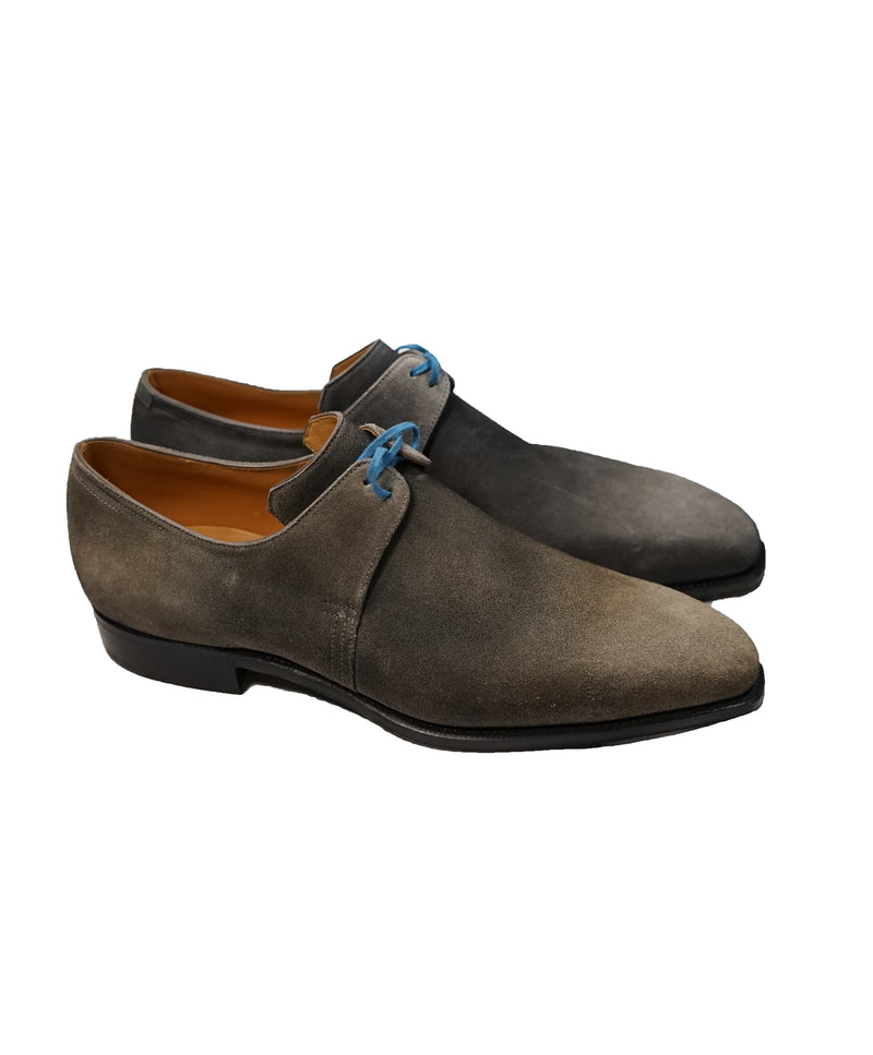 CORTHAY - "Arca” Suede Oxfords Gray - 8