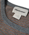 DARTMOOR - Rust & Gray Fine Stripe Cashmere Sweater - M