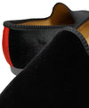 DEL TORO - Black Red Stripe Velvet Smoking Slippers Loafers - L9.5/R10