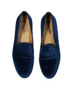 DEL TORO Blue Velvet Smoking Slippers Loafers 11 Luxe Hanger