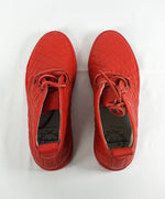 DEL TORO - Made in Italy Red Quilted Leather High Top Chukka Sneakers - 7