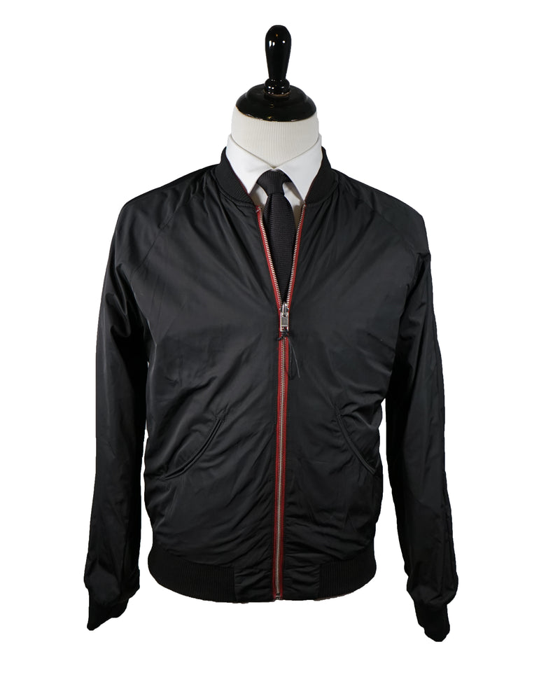 DIESEL - “J-Flam” Reversible Satin Bomber Jacket- L