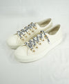 CHRISTIAN DIOR - "JA'DIOR" White Logo Monogram Lace Sneakers - 9.5