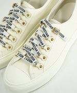 CHRISTIAN DIOR - "JA'DIOR" White Logo Monogram Lace Sneakers - 9.5