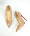 CHRISTIAN LOUBOUTIN - "So Kate 120" Nude Patent Leather Pumps - R-39.5 L-40