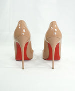 CHRISTIAN LOUBOUTIN - "So Kate 120" Nude Patent Leather Pumps - R-39.5 L-40