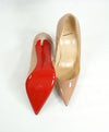 CHRISTIAN LOUBOUTIN - "So Kate 120" Nude Patent Leather Pumps - R-39.5 L-40