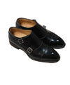 DI BIANCO - Double Monk Strap Loafers “SPQR” Black - 7