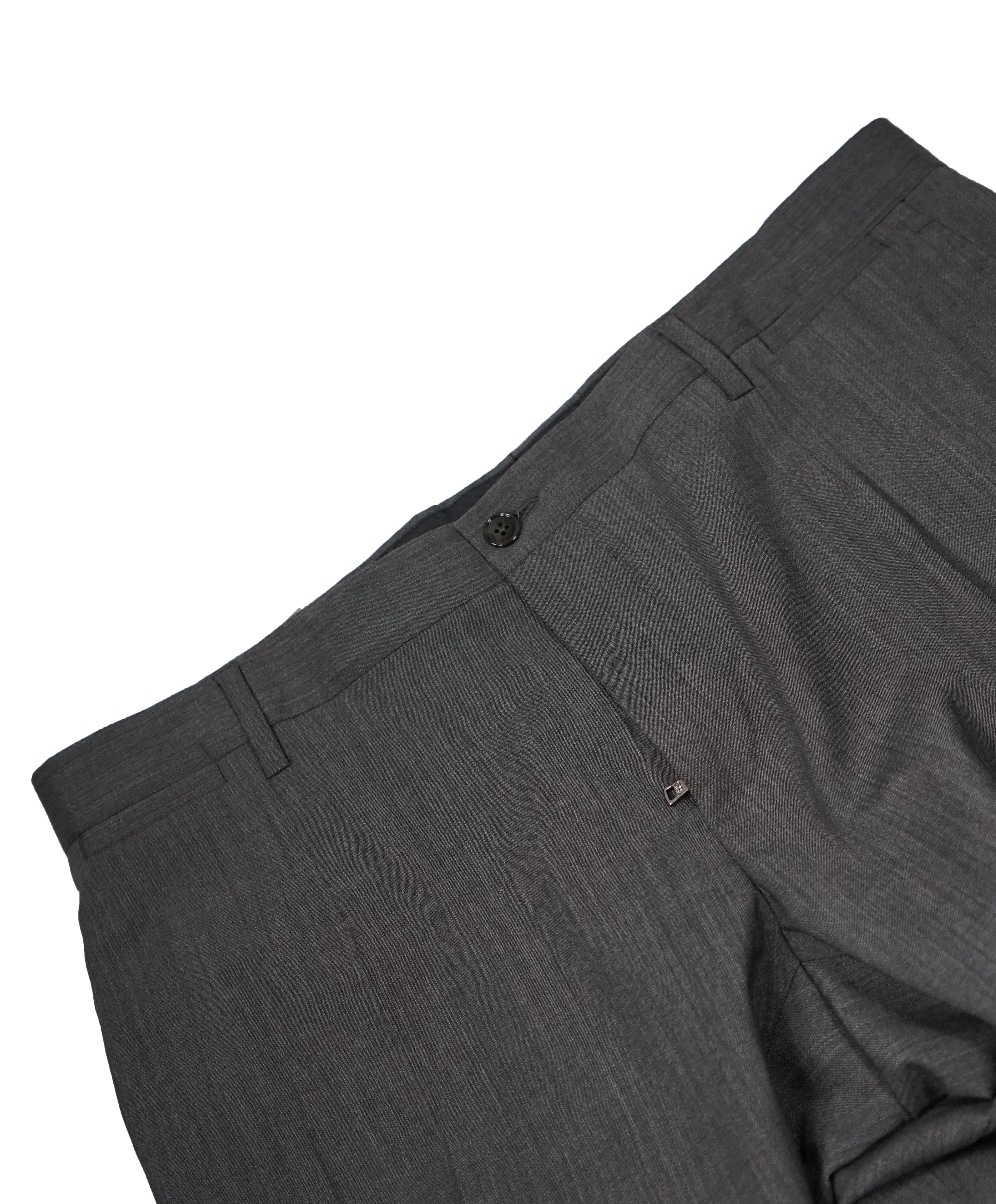DOLCE & GABBANA - Gray Melange Flat Front Dress Pants - 34W