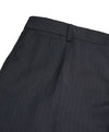 DOLCE & GABBANA - Navy Shadow Stripe Flat Front Light Dress Pants - 37W